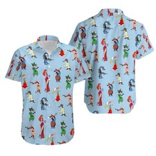 Jessica Rabbit Hawaiian Button Down Shirt Unisex Adults S-5XL