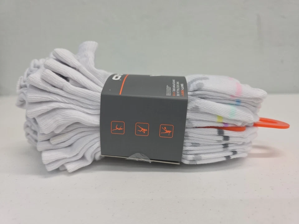 Head NUEVO Calcetines Swift Dry Para Mujer 20 Pares (Talla 4-10) Blanco Gris Poliéster Tobillo Foto 4 de 4