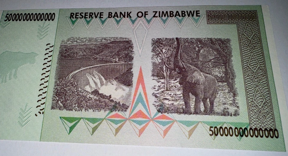 2008 50 TRILLION DOLLARS ZIMBABWE BANKNOTE, AA P-90 GEM UNC - Image 2 of 4
