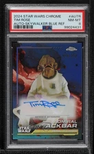 2024 Chrome Star Wars Skywalker Blue Refractor Tim Rose Admiral Ackbar Auto 08km