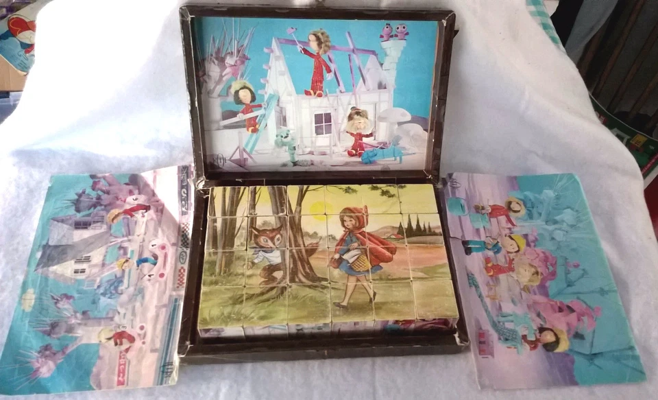  boite de cube puzzle ORTF GARNIER CORNIL complet vintage - Photo 1/1