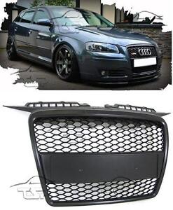 Front Black Grill For Audi A3 8p 05 08 Sport Look Spoiler Body Kit New Griglia Ebay