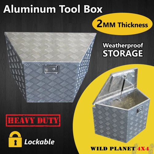 Aluminium Tool Box Trailer Draw Bar UTE Truck Heavy Duty Tool Storage with Lock