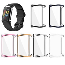TPU Screen Full Coverage Protective Case Cover for Fitbit Charge5 Smart Watch