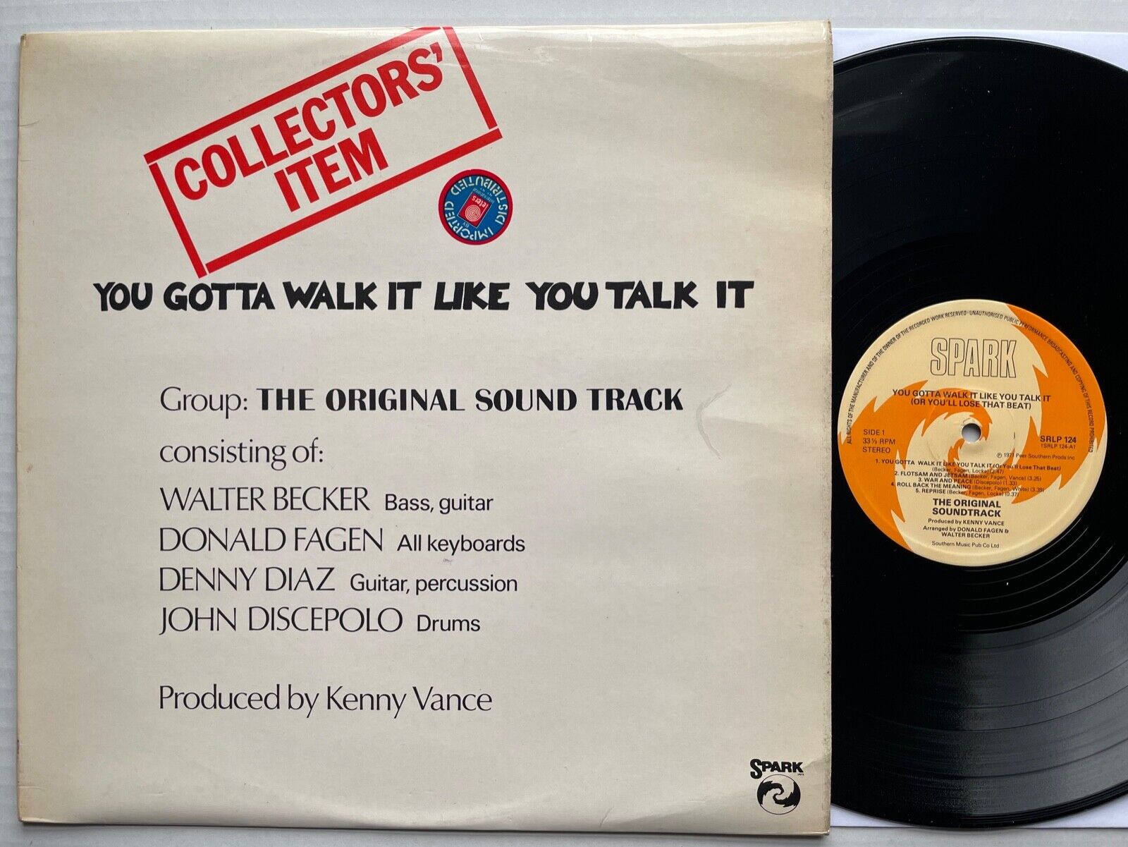You Gotta Walk It Like You Talk It... Soundtrack 1978 UK ORG Spark LP STEELY DAN