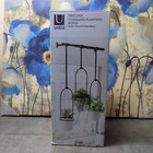 Umbra Triflora Hanging Planter & Rod White/Black Modern Indoor 3-Piece Set