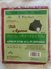 28" x 34" Maroon Red Color unisex Professional Bib Apron with1 Pocket new
