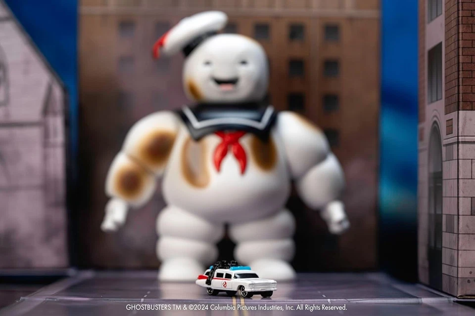 Jada Cazafantasmas 15.2cm Stay Puft Malvavisco Man Figura W/Nano Ecto-1 Coche - Imagen 3 de 4