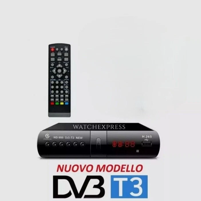 DIGITALE TERRESTRE  DECODER DVB-T3 TV Scart HDMI 4K Telecomando - Immagine 2 di 4