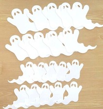 10 GHOSTS 2 cardstock paper die cut embellishments HALLOWEEN