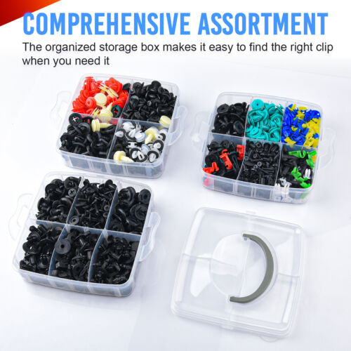 925pcs Car Fasteners Clips Push Retainer Clips Kit Auto Body Fender Rivet Clips - Picture 8 of 9