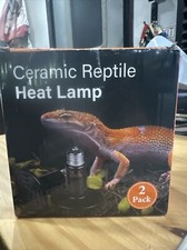 2 Pack 150W Infrared Ceramic Heat Lamp,Black Reptile Emitter Bulb for Pet