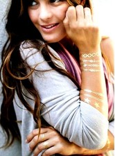 Jewel UP Temporary Tattoo Metallic Jewelry Gold Silver Chain Bracelet Non Toxic