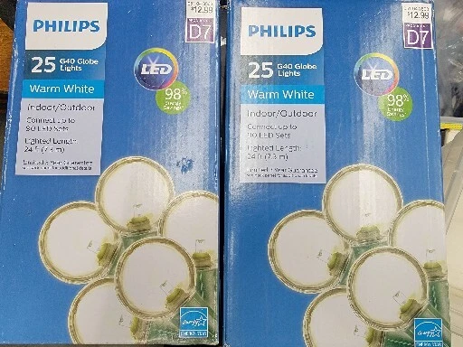 Philips g40 globe lights warm white deals