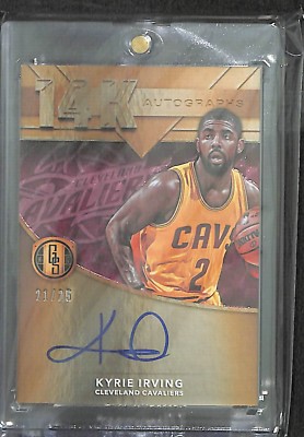 2016-17 Panini Gold Standard 14K Autograph #14K-KI Kyrie 2016-17 Panini Gold Standard 14K Autograph #14K-KI Kyrie
