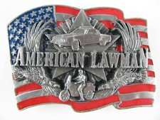 Siskiyou American Lawman Belt Buckle "To Serve and Protect" USA 1992 Vintage