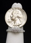 14k Gold HELZBERG HDS LGD 1/2ctw Lab Grown Diamond Promise 3 Stone Halo Ring — photo 4