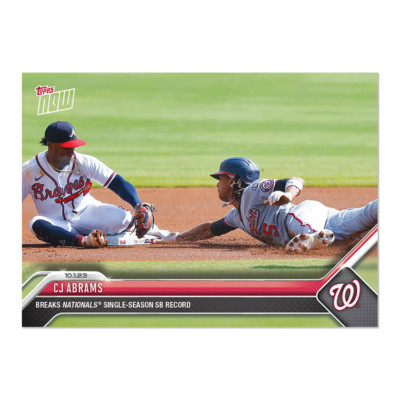 2023 Topps NOW #953 CJ Abrams Breaks Nats Single Season Stolen Base ...