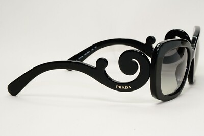 PRADA Ornate Baroque Squared PR33PSA BLACK & WHITE Prada Sunglasses Vintage - SPR 33 P- Baroque Temples  main image 4
