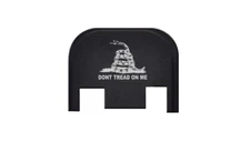 DONT TREAD Engraved Slide Back Plate Aluminum Made USA for Glock Gen 1-4