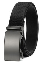 Ratchet Elastic Belt for Men - Nylon Web Adjustable Belt 1 3/8" Fabric Golf B...