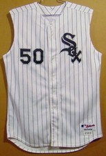 CHICAGO WHITE SOX JOHN DANKS 2007 ALTERNATE PINSTRIPE VEST STYLE JERSEY