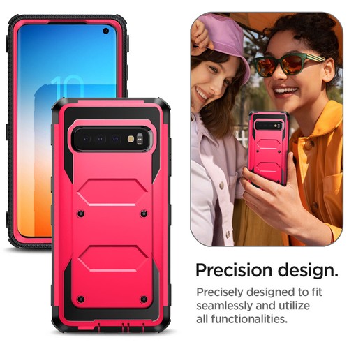 Rose For Samsung Galaxy S10/S10+/S10e Shockproof Rugged Case Cover / Belt Clip - Picture 2 of 14