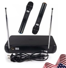 EMB Pro Professional Dual VHF Wireless Handheld Microphone System 10W