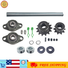 Jackshaft Sprockets with UCFL203 Pillow Block Bearings 5/8 X 10" 35 Chain