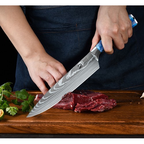 Juego De Cuchillos Para Cocina Acero Japoneses Profesional Chef 9 Piezas Set US - Picture 22 of 29