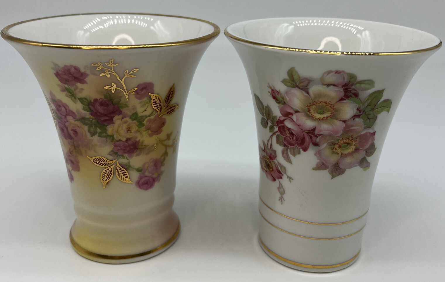 Set of 2 Bavaria Schumann Arzberg Germany 3 1/4" Tall Wild Rose ...