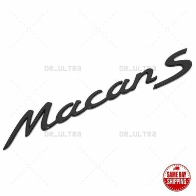 #ad #ad NEW Gloss Black Macan S Letter Rear Badge Emblem Look Deck Lid 95B 853 675 D $32.06