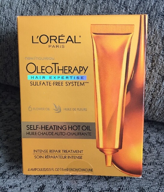 NEW Sealed L'Oreal OleoTherapy 4 SelfHeating Oil Ampoules Intense Hair