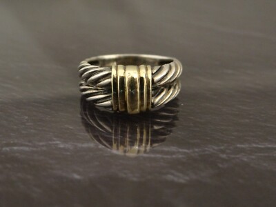 David Yurman Ring Silber 925 & Gold 585