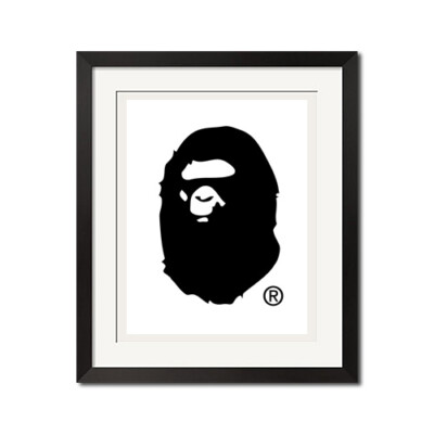 17x22 Print - A Bathing Ape Black Bape Logo White BG Poster 0140