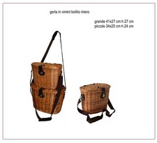 gerla vimini zaino a tracolla per funghi tartufi castagne cercatori cesto picnic