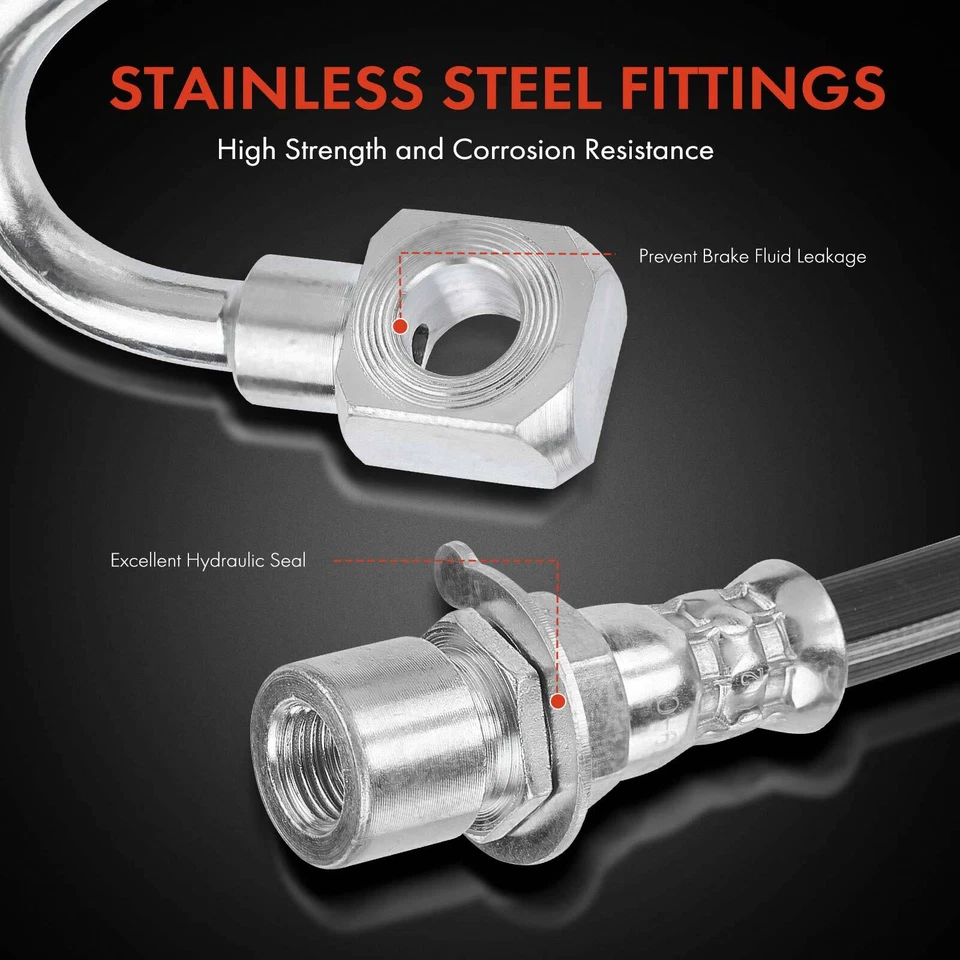 2x Manguera hidráulica de freno delantera izquierda y derecha para Chevy Blazer 98-00 S10 GMC Jimmy Foto 4 de 4