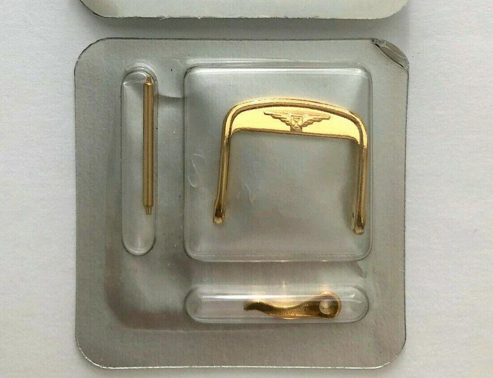 Оригинальная пряжка для ремней Longines из желтого золота 18 мм с пряжкой на конце 18 мм - Изображение 2 из 2