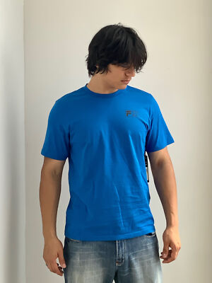 Men's Fila Royal Blue Black Short Sleeve Tee Shirt