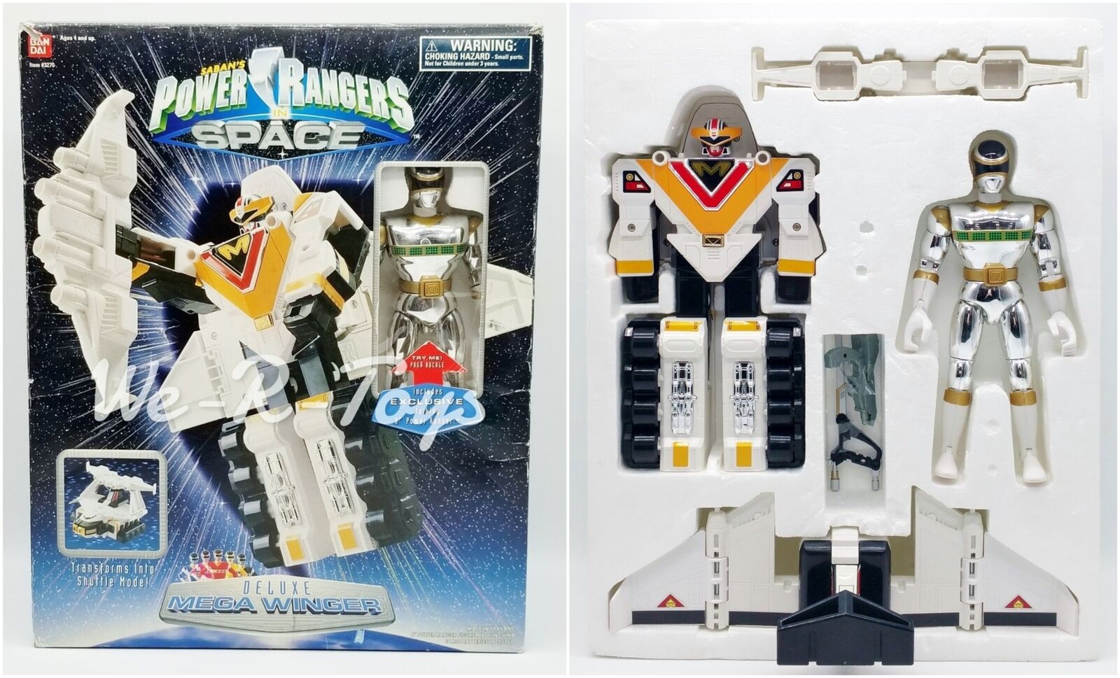 Power Rangers in Space Deluxe Mega Winger w/ Shuttle Mode 1997 Bandai No. 3270