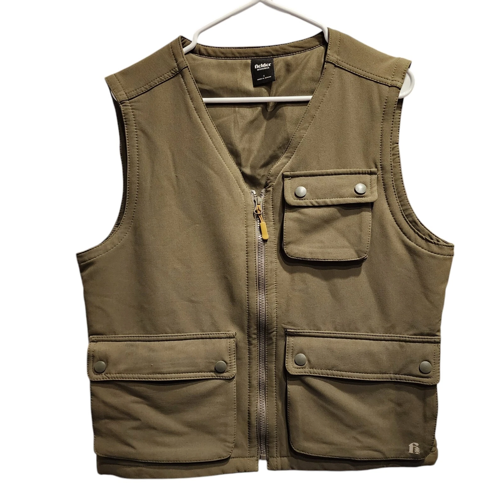 Fielder Bonobos Vest Mens S Army Green Safari Utility Cargo Field Fish Tactical