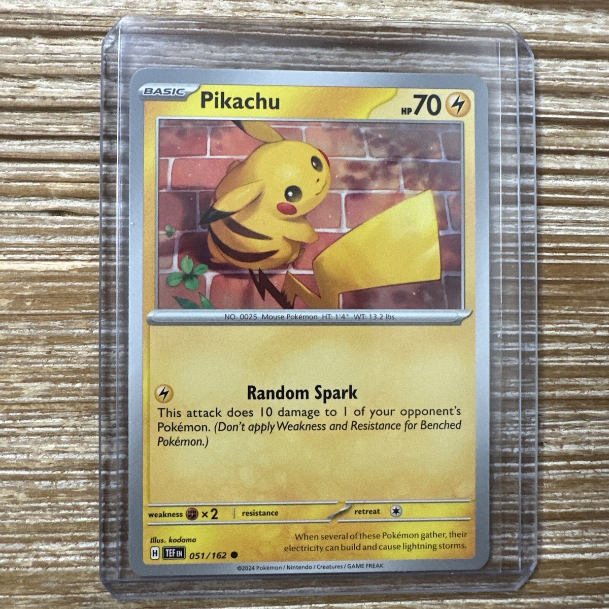 専用出品(pokemonnalutoさま) Pikachu 051/162 Temporal Forces 2024 Pokémon Card Common Near Mint
