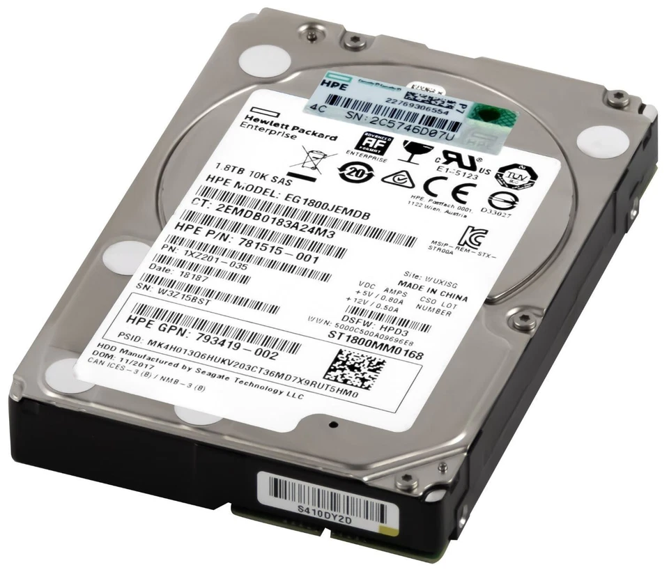 FESTPLATTE HP 781515-001 EG1800JEMDB 1.8TB 10K 128MB SAS-3 2.5''