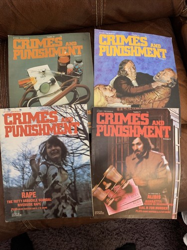 Crimes And Punishment Weekly X4 Vintage Crime Magazine Bundle No 9,10,11,12