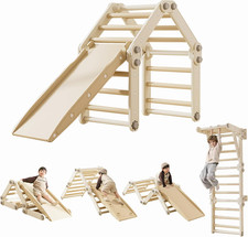 Montessori Climbing Set,Kids Pikler Triangle Set,Plastic Toddler Climbing Toys,M