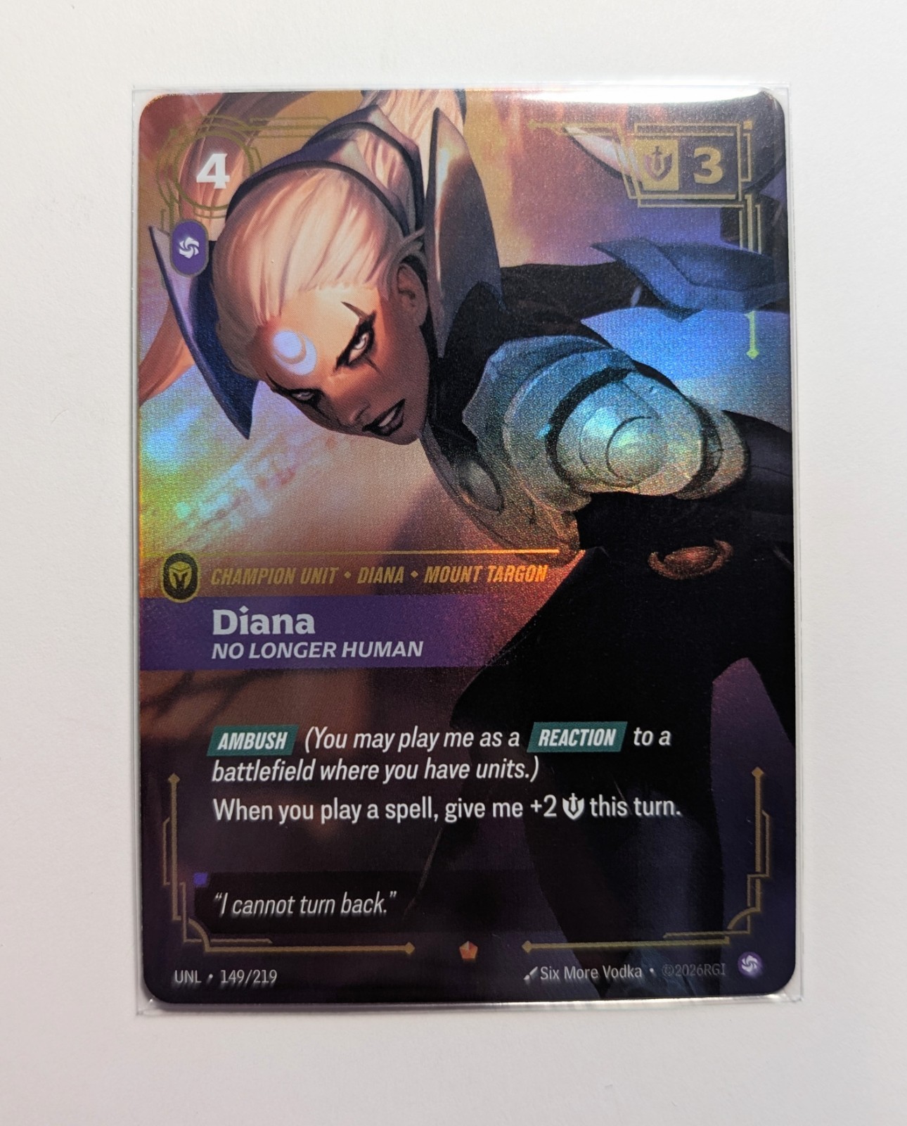 ⭐ Riftbound Unleashed Diana No Longer Human 149/219 Near Mint English TCG LOL