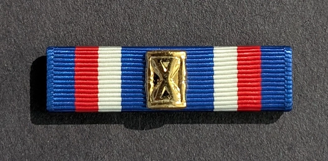 State Guard Association of Texas Member w/Gold Hourglass- Moiré Ribbon -Made in USA