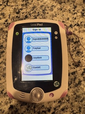 Leapfrog LeapPad. Purple White Handheld Learning Toy TESTED + GAME