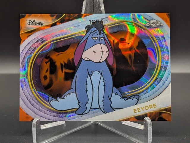 2025 Topps Chrome Disney Eeyore Orange Incinerator Lava #'d 12/15