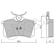 Satz Bremsbeläge 23991554 Bremsklötze hinten für Skoda Kamiq NW4 Octavia 1 1U